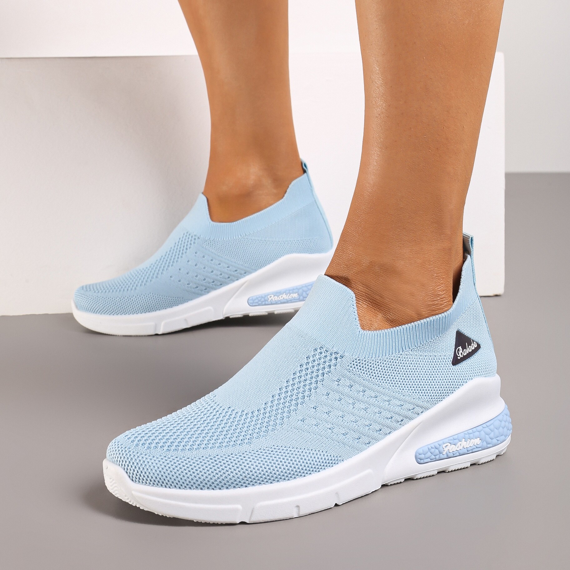Jasnoniebieskie Buty Sportowe Amathane, niebieski, materiał tekstylny, Renee, damski, letni, rozmiar 37