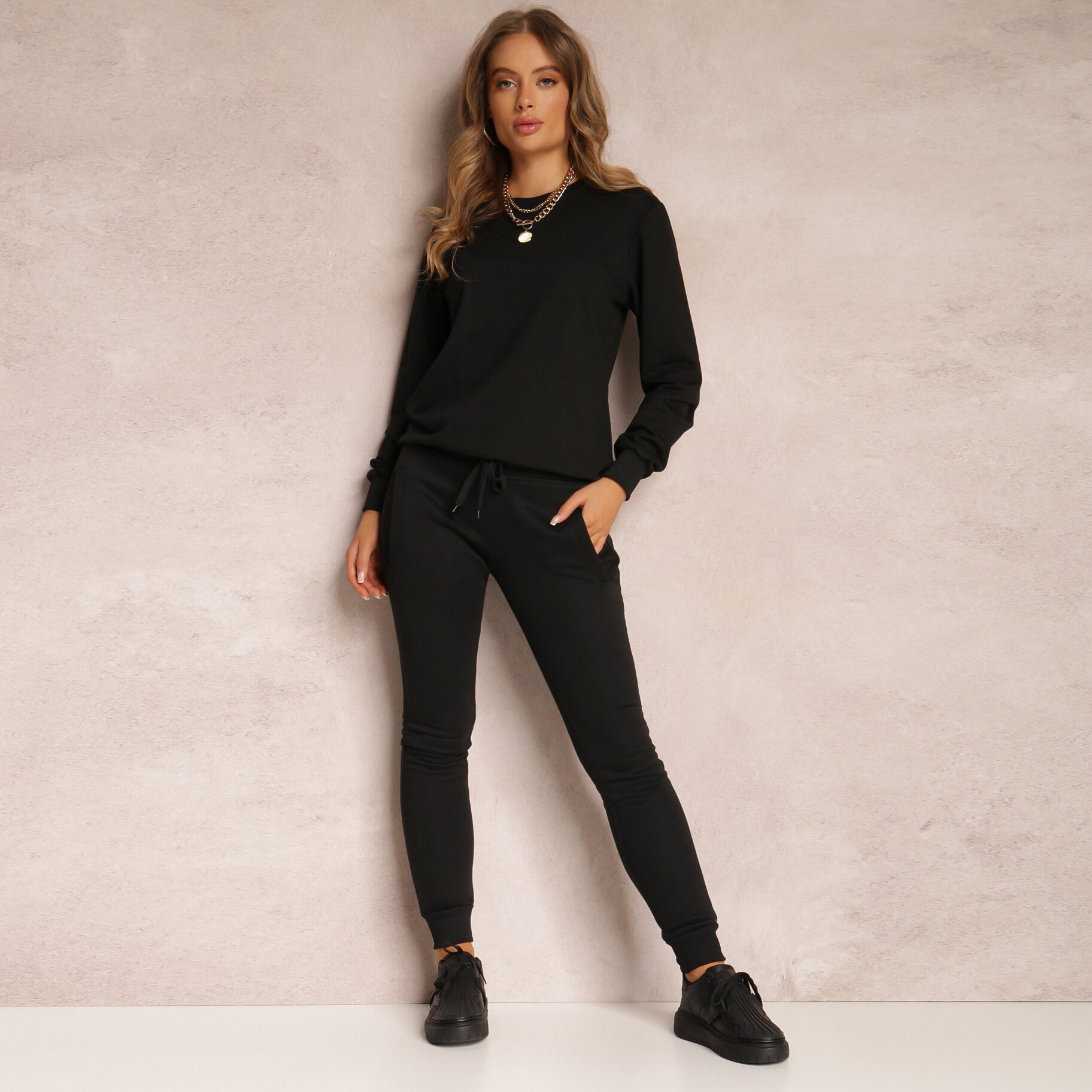Czarna Bluza Sofaris, czarny, tkanina, Renee, damski, całoroczny, rozmiar S