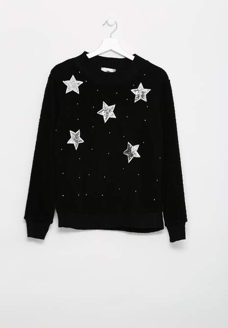 Czarny Sweter Lucky Star 5