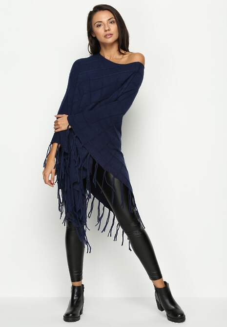 Granatowe Ponczo Cosy Feelings 4