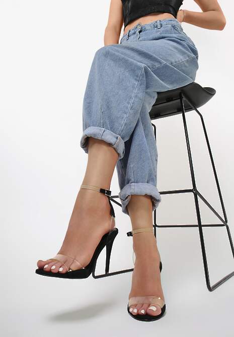 Czarne Sandały Kendall + Kylie See Through