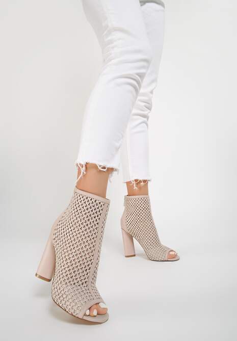 Beżowe Botki Kendall + Kylie Openwork