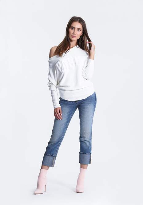 Biały Sweter Seamlessly 4