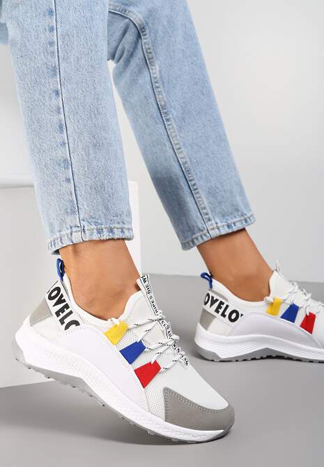 Biało-Szare Sneakersy Marie