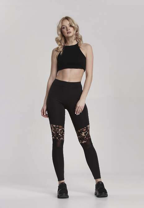 Czarne Legginsy Lagarto
