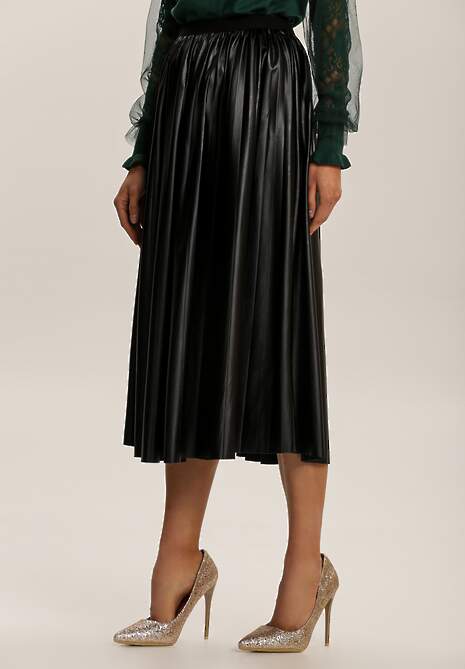 Moda Spódnice Plisowane spódniczki Studio Italy Plisowana sp\u00f3dnica czarny W stylu casual 
