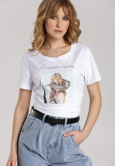 Biały T-shirt Galene