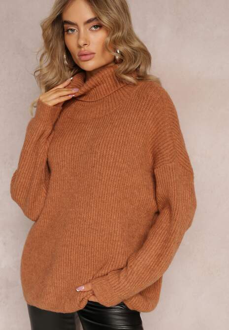 Ciemnobeżowy Golf Oversize Malia