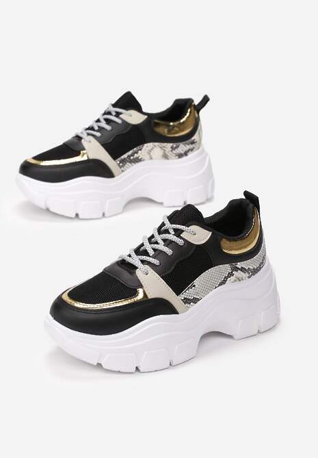 Czarne Sneakersy Hyllisei 4