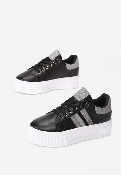 Czarne Sneakersy Elashor 4