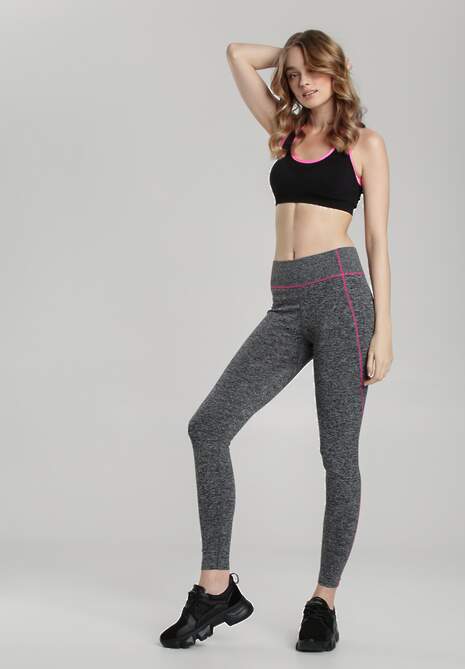 Szaro-Fuksjowe Legginsy Aquiriel