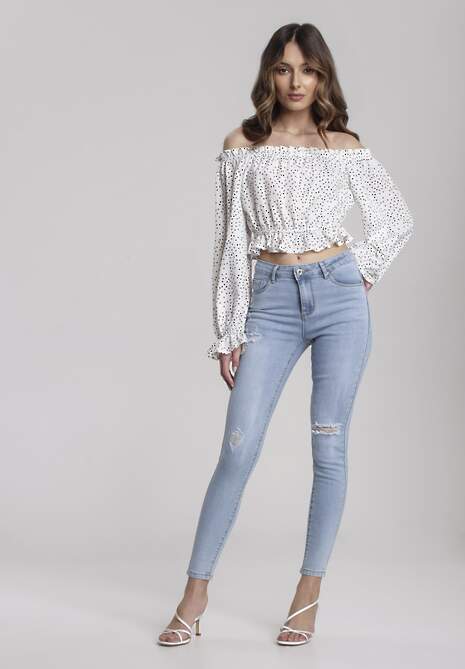 Jasnoniebieskie Jeansy Skinny Coraphise 4