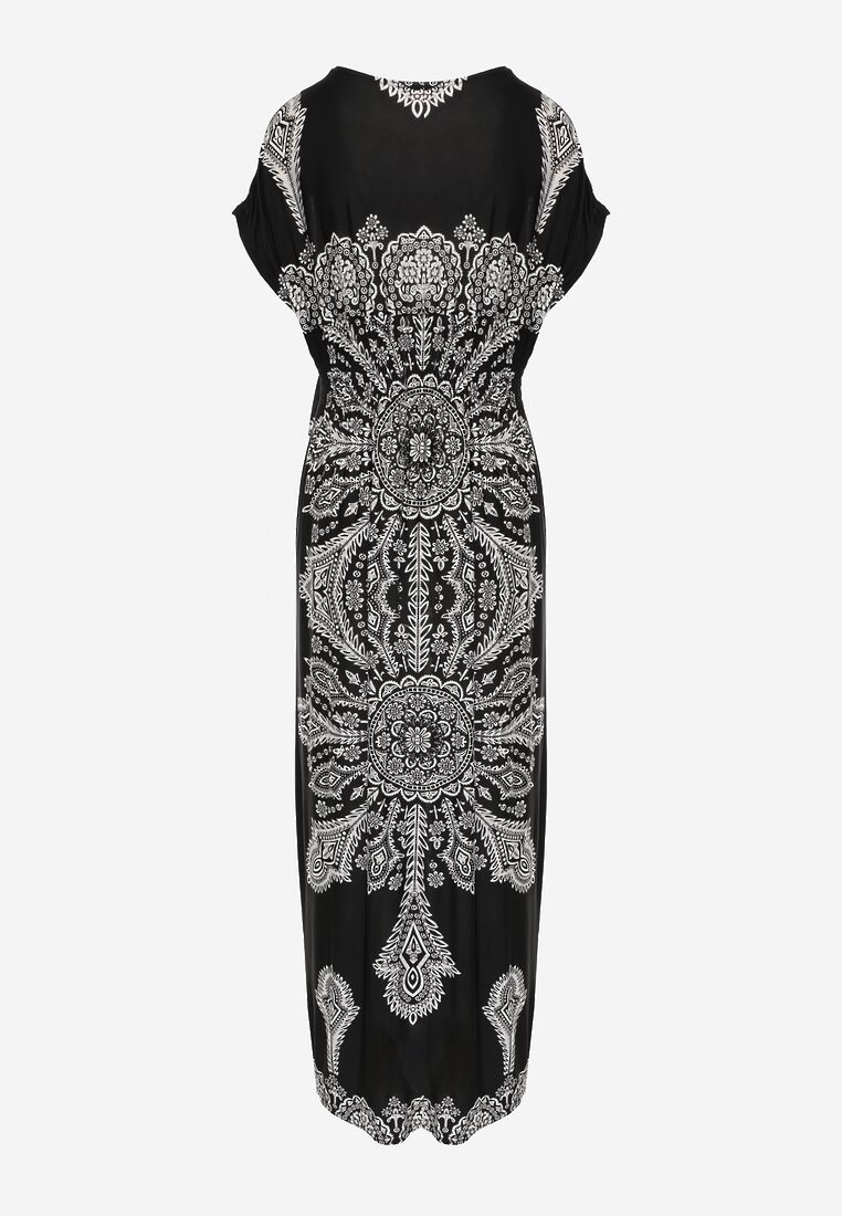 Rochie Neagră Maxi cu Model Etnic Josanie 7