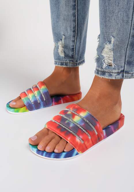 Tie Dye Niebieskie Klapki Heligenia