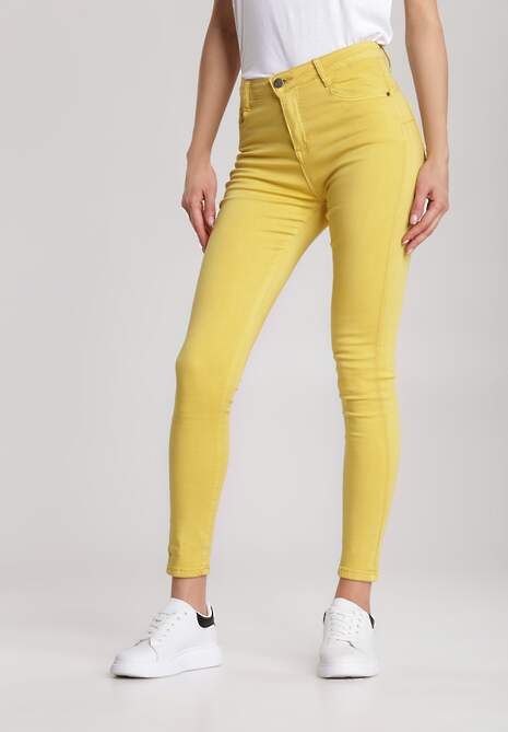 Żółte Spodnie Skinny Abalaeno
