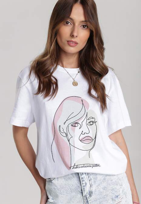 Biały T-shirt Murieleh
