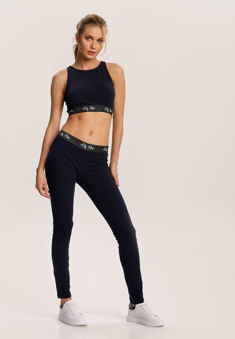 Granatowe Legginsy Florinia