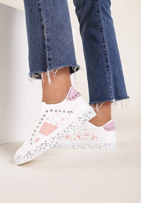 Biało-Różowe Sneakersy Shylith