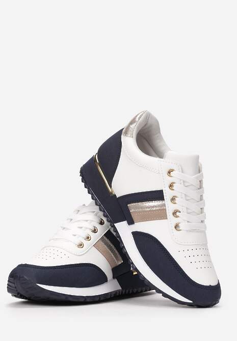 Biało-Granatowe Sneakersy Winrelle 5