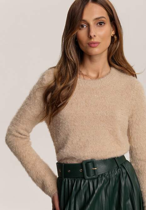 Beżowy Sweter Corralena