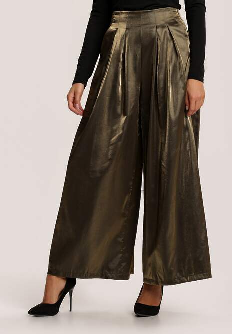 Ciemnozielone Spodnie Culottes Qifir