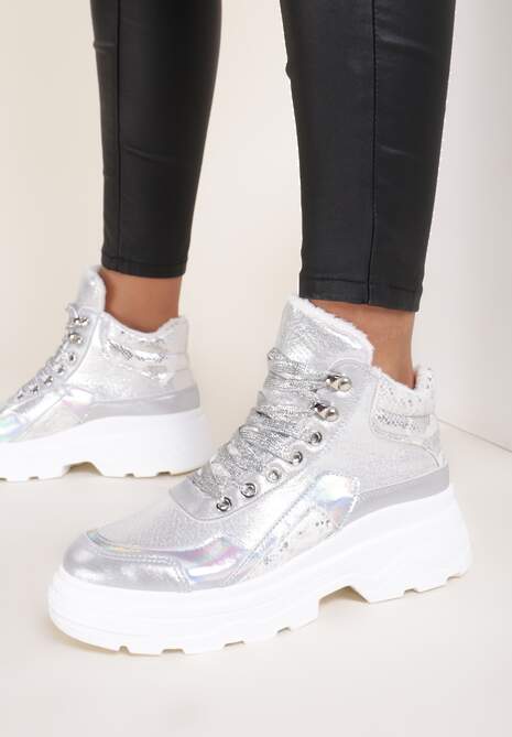 Srebrne Sneakersy Prisania