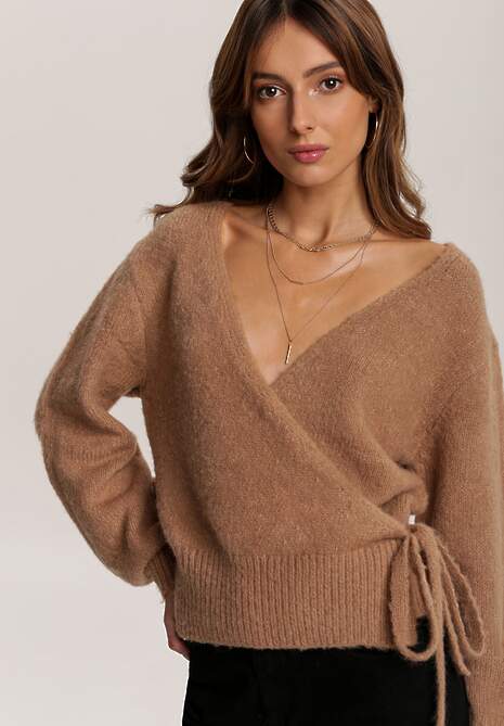 Ciemnobeżowy Sweter Xenanya