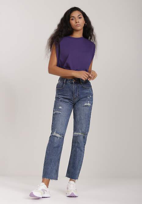 Niebieskie Jeansy Regular Vivilla