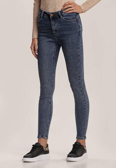 Niebieskie Jeansy Skinny Saphathe