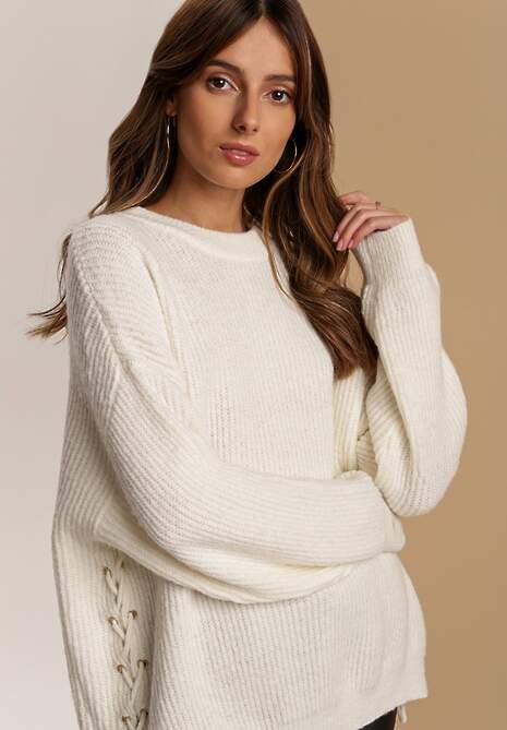 Kremowy Sweter Safir