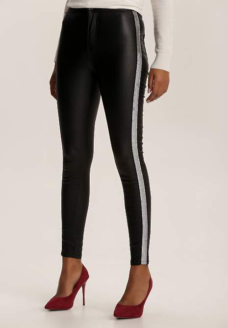 Czarne Spodnie Skinny Glysixia