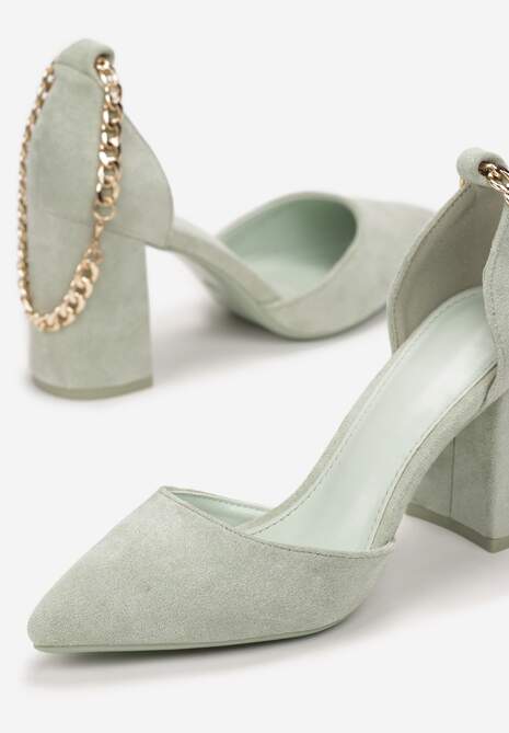 Miętowe Czółenka Enrel 5