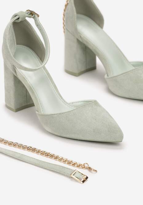 Miętowe Czółenka Enrel 6