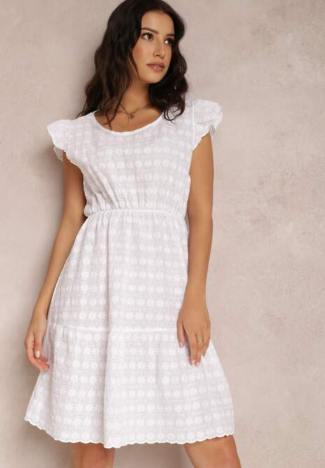 Biała Sukienka Olithacia