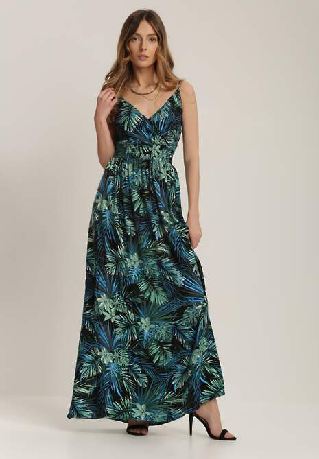 Rochie Neagră-Verde Adoete