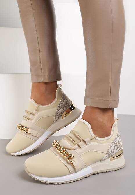 Beżowe Sneakersy Guinigan