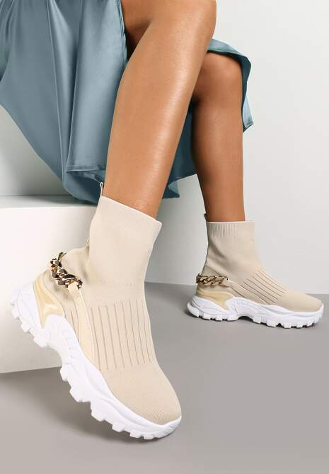 Beżowe Sneakersy Ephaen
