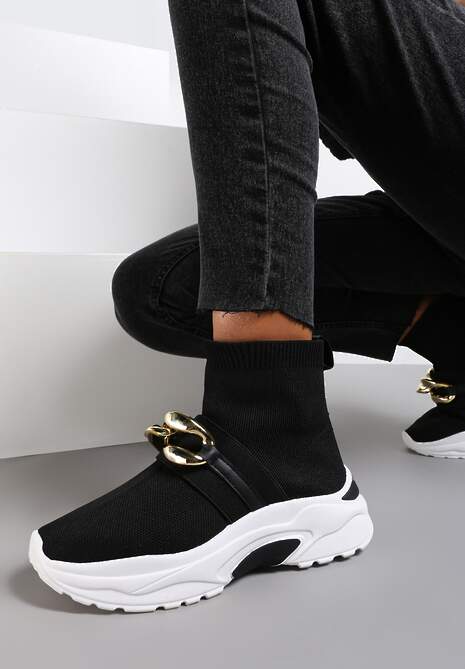 Czarne Sneakersy Calothe