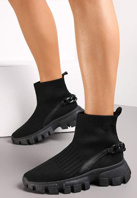 Czarne Sneakersy Astissa