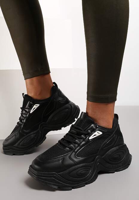 Czarne Sneakersy Zelithera