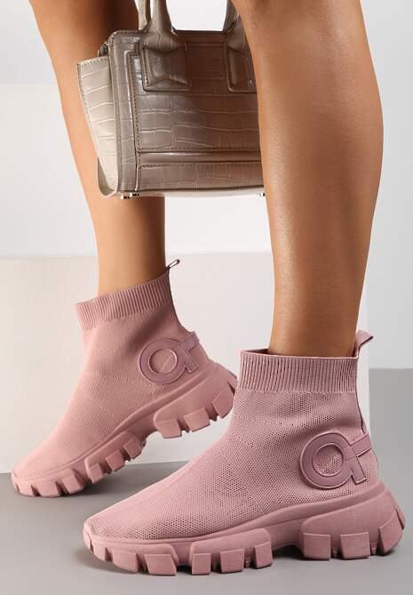 Różowe Sneakersy Langaria