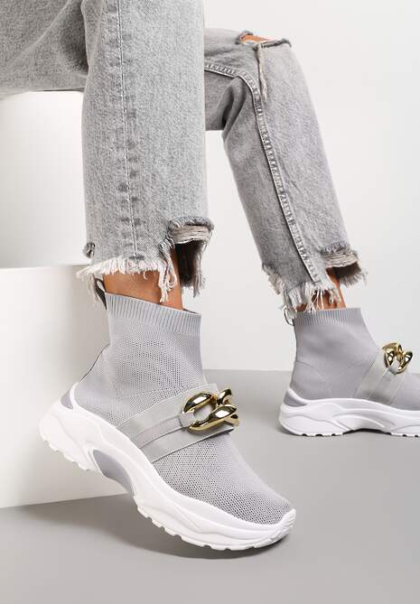 Szare Sneakersy Calothe