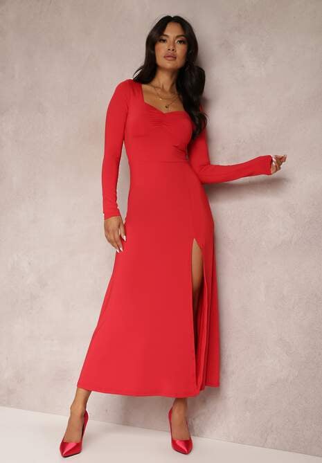 Czerwona Sukienka Polora 4