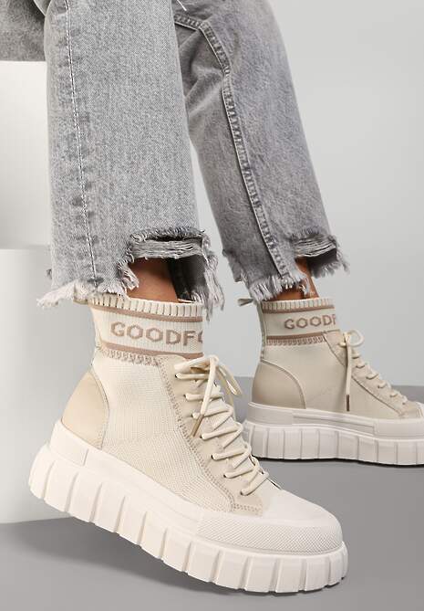 Beżowe Sneakersy Khlorolea