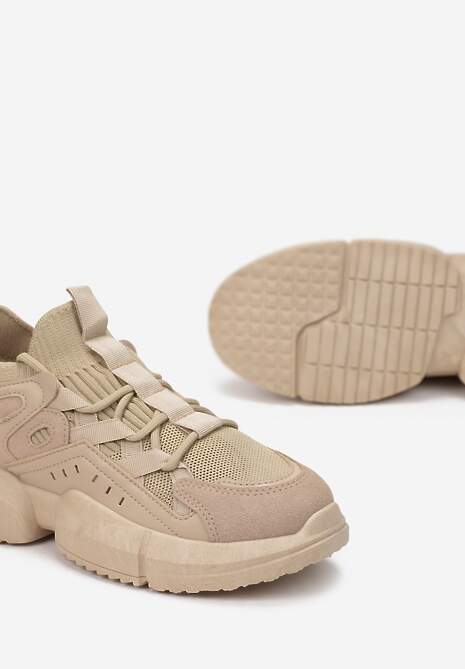 Beżowe Sneakersy Actiope 5