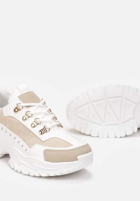 Biało-Beżowe Sneakersy Euphamia 6