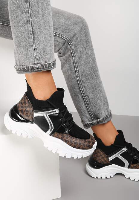 Czarne Sneakersy Monomeda
