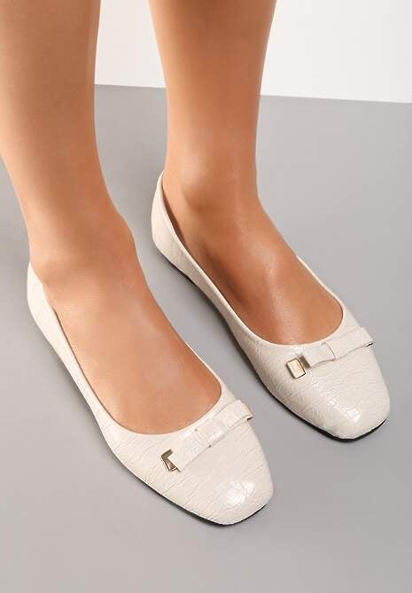 Beżowe Balerinki Calline