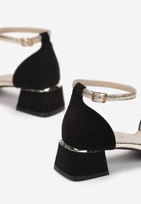 Czarne Sandały Calone 6