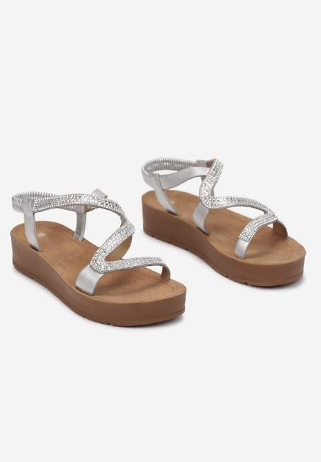 Srebrne Sandały Auxiera 5